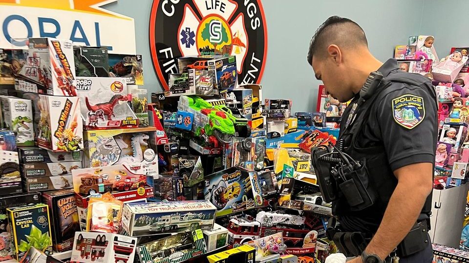 Coral Springs Police Hold Annual Toy Drive