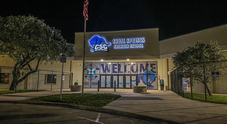 New Sign Goes Up at Coral Springs Charter School