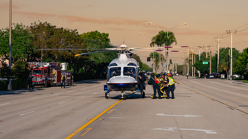Injured Child Airlifted After Crash in Coral Springs