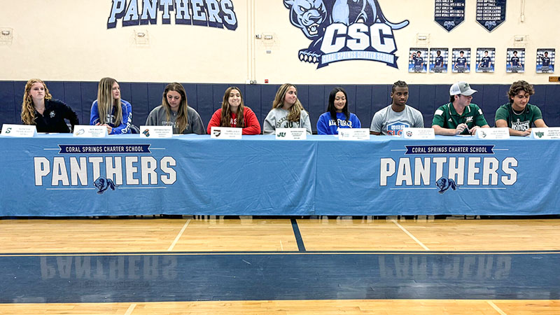 Coral Springs Charter Holds Signing Day For Student-Athletes