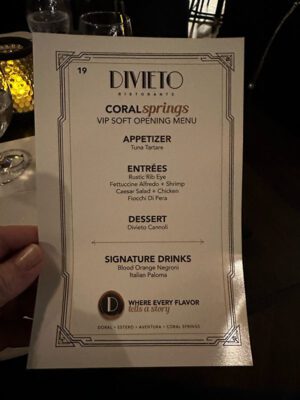 Exclusive "Sneak Peak"of Divieto Ristorante of Coral Springs