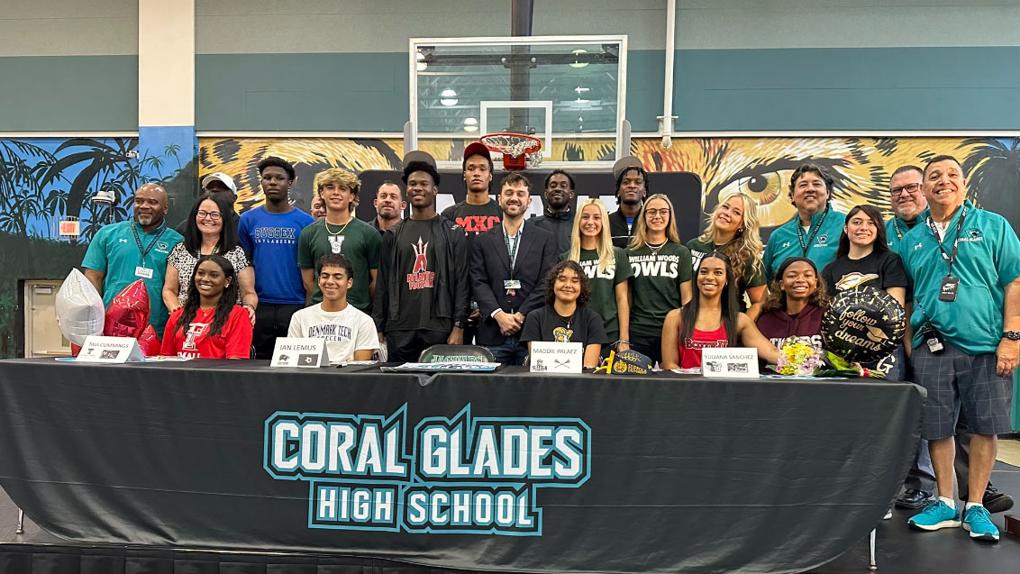 14 Coral Glades Student Athletes Officially Sign to Compete in College