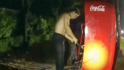 Man Caught Pushing Stolen Coca-Cola Fridge Through Coral Springs Neighborhood