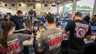 Coral Springs-Parkland Fire Department Holds Pasta Dinner for Cancer Awareness