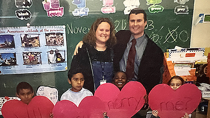 Husband Surprises Wife on 20th Anniversary with Heartfelt Classroom Proposal