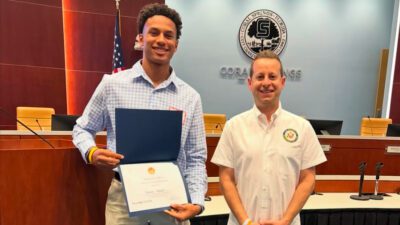 Jaxson Jewell Receives Congressional Nomination from U.S. Representative Jared Moskowitz