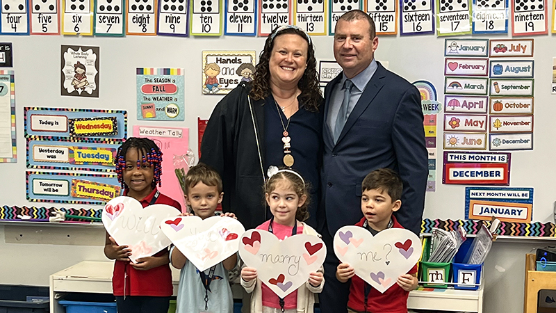 Husband Surprises Wife on 20th Anniversary with Heartfelt Classroom Proposal