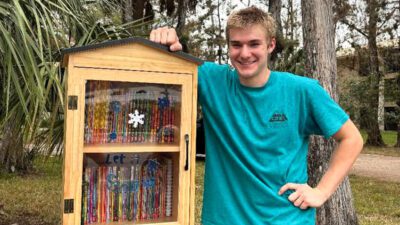 Eagle Scout Troop 220 Brings Little Free Library to St. Mary Magdalene Preschool