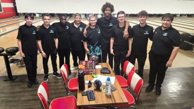 Members of the Coral Glades High School boys' bowling team