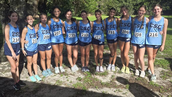 The Coral Springs Charter Girls Cross Country team
