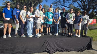 Local teachers who were honored with microgrants at the Race for Education