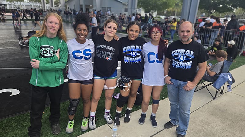 Small but Determined Coral Springs Girls' Wrestlers Make Their Mark