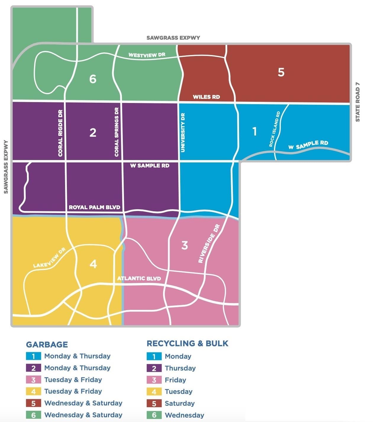 2026 Garbage, Recycling and Bulk Trash Pickup Schedule for Coral Springs 7 2026 Garbage, Recycling and Bulk Trash Pickup Schedule for Coral Springs