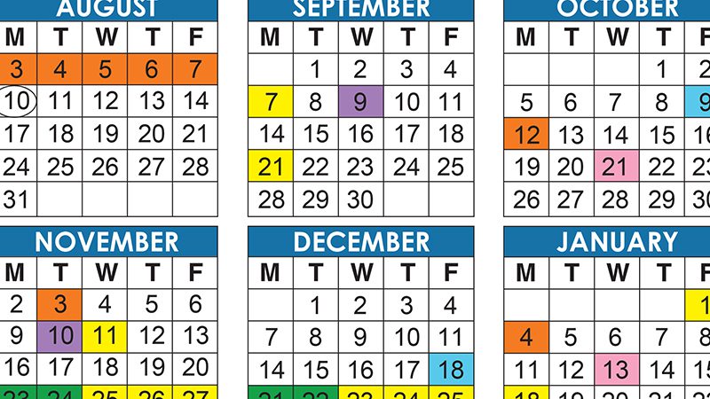 Official 2026/27 Broward County Public Schools Color Calendar