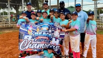 The Coral Springs Clippers 10U baseball team turned in a dominant performance at the USSSA World Series in Pensacola, winning the championship with a perfect 7-0 record.